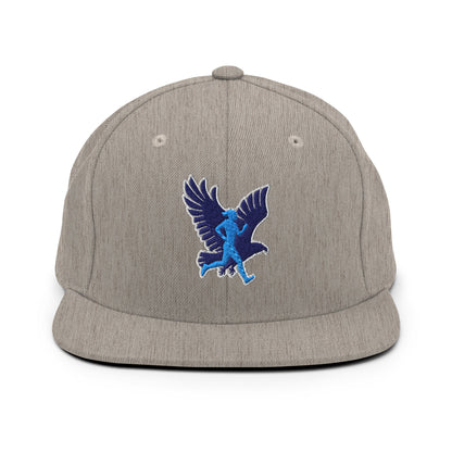 Snapback Hat | Bowdoinham Rebel Runners | Aerial Runner Emblem Logo