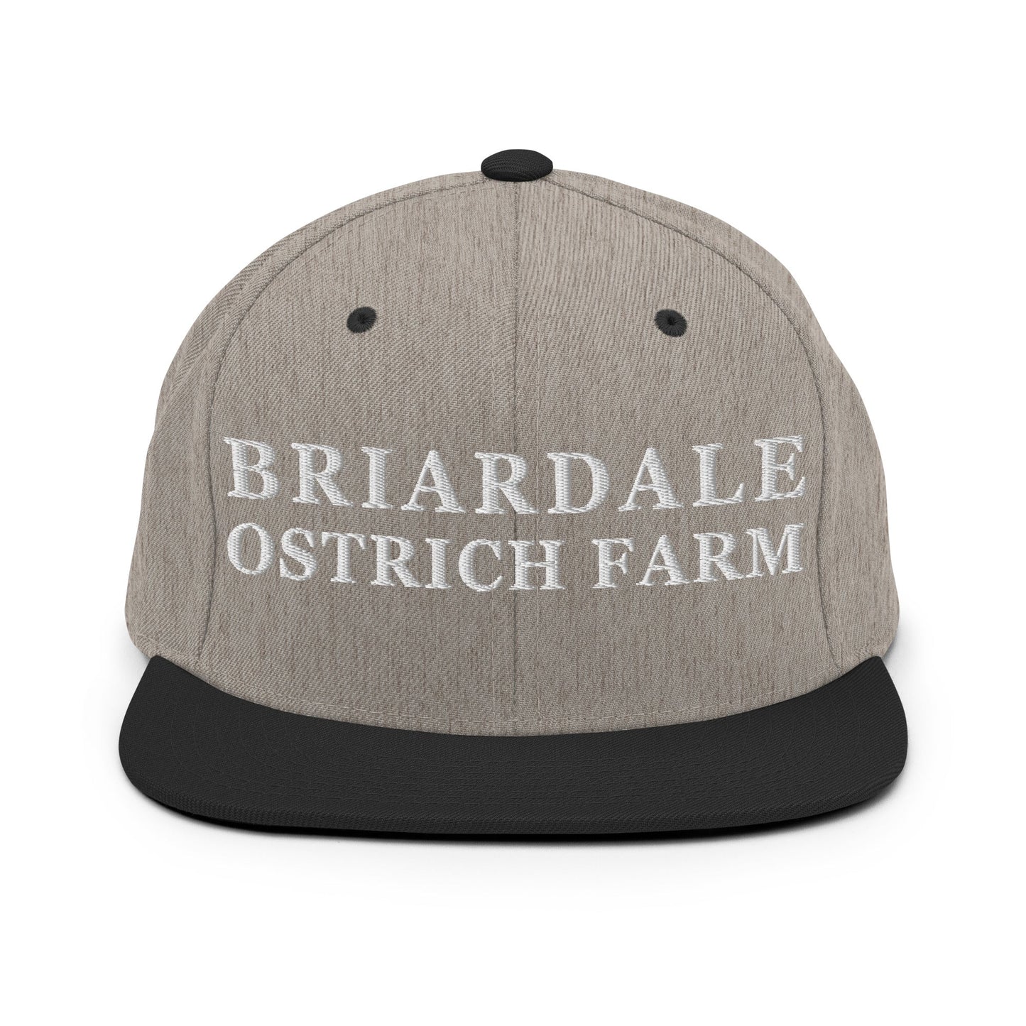 Snapback Hat | Briardale Ostrich Farm | Script Logo