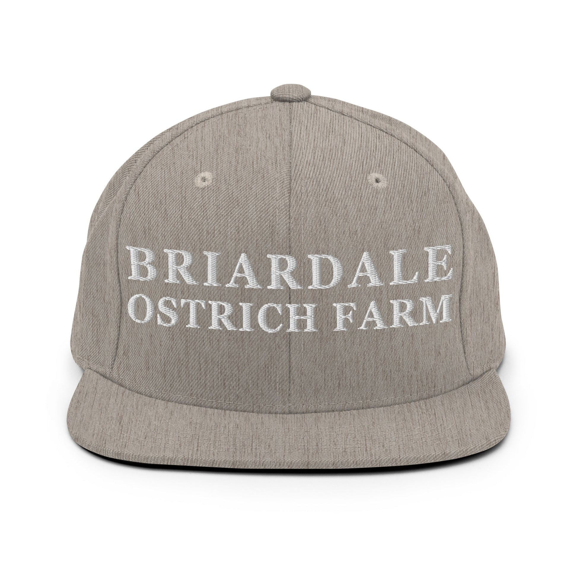 Snapback Hat | Briardale Ostrich Farm | Script Logo