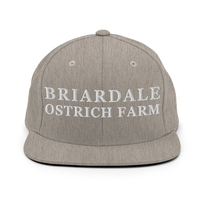 Snapback Hat | Briardale Ostrich Farm | Script Logo