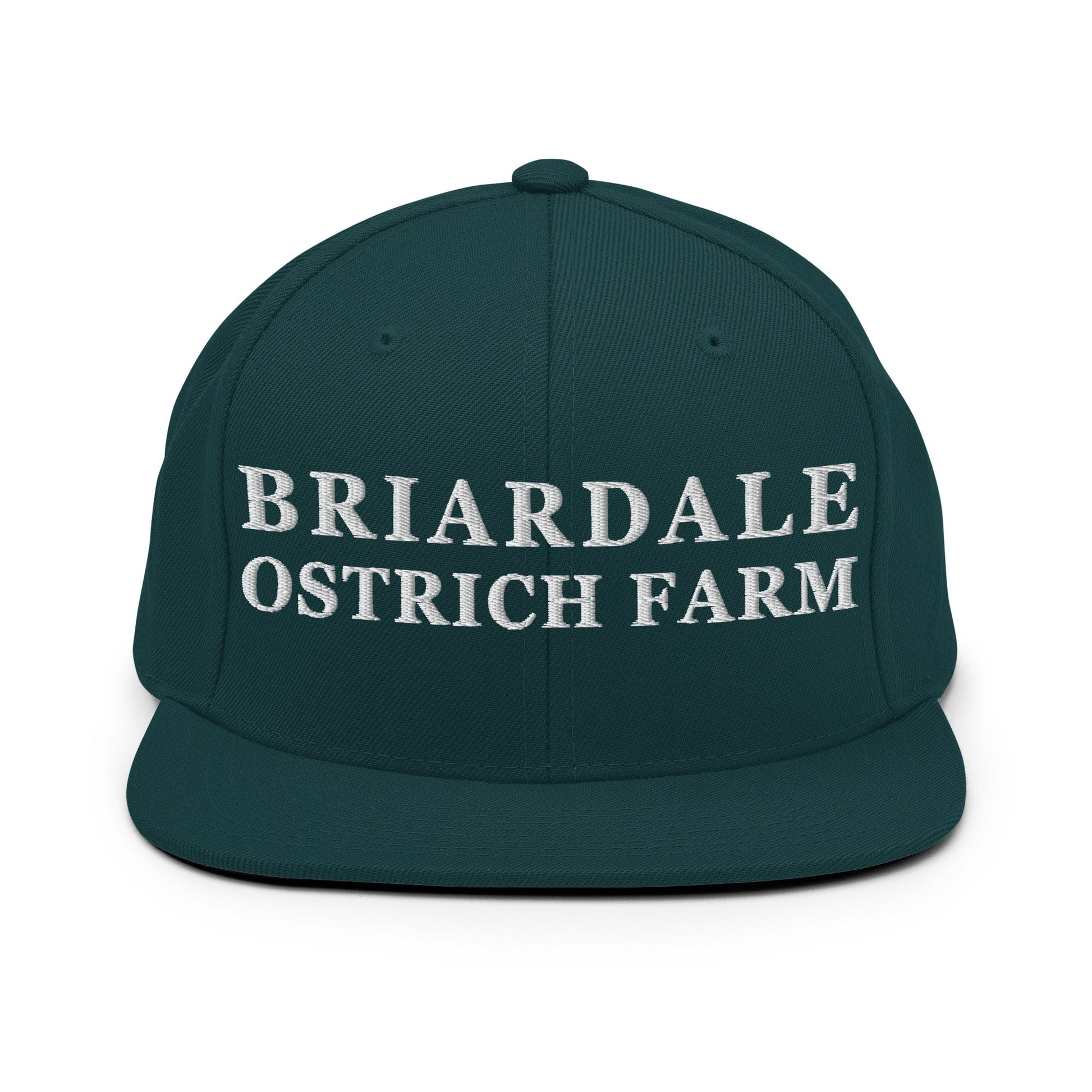 Snapback Hat | Briardale Ostrich Farm | Script Logo