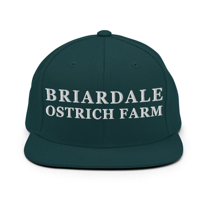 Snapback Hat | Briardale Ostrich Farm | Script Logo