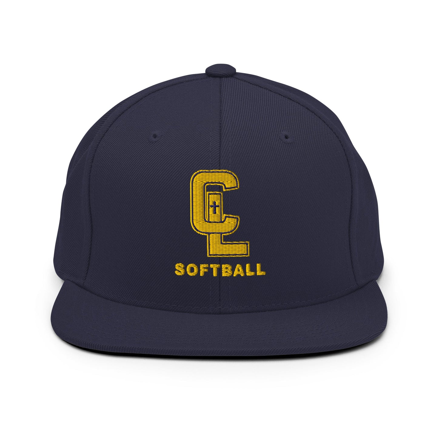 Snapback Hat | Crean Lutheran Softball | Gold CL Softball Logo