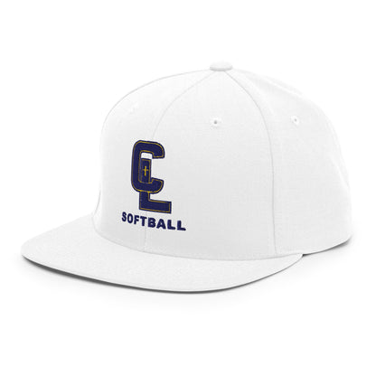 Snapback Hat | Crean Lutheran Softball | Navy CL Softball Logo