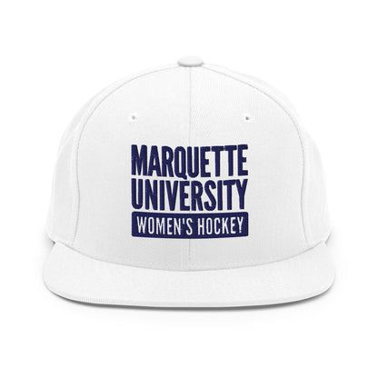 Snapback Hat | Marquette University Women's Hockey | Modern Script Logo