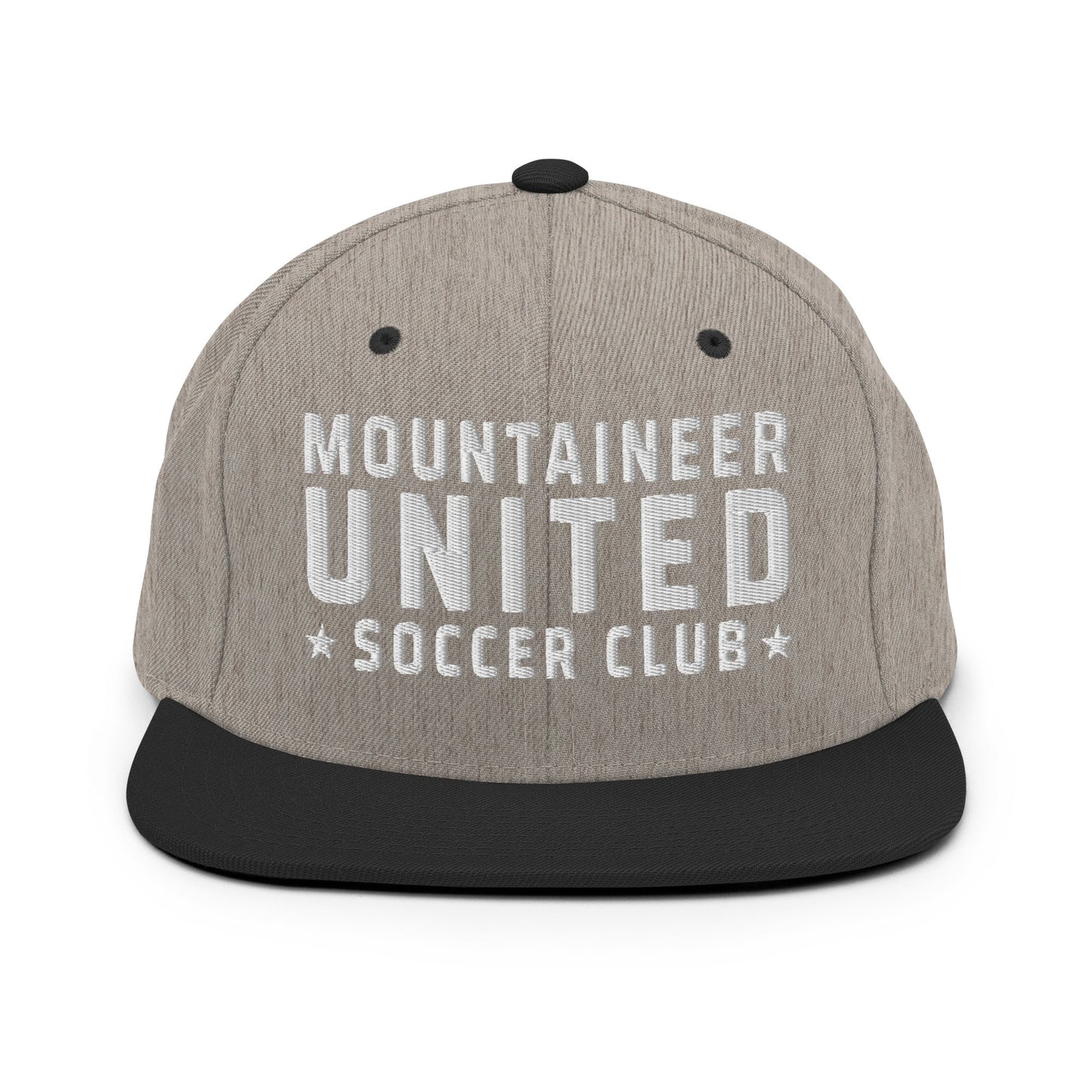 Snapback Hat | Mountaineer United Soccer Club | Alpine Crest Logo