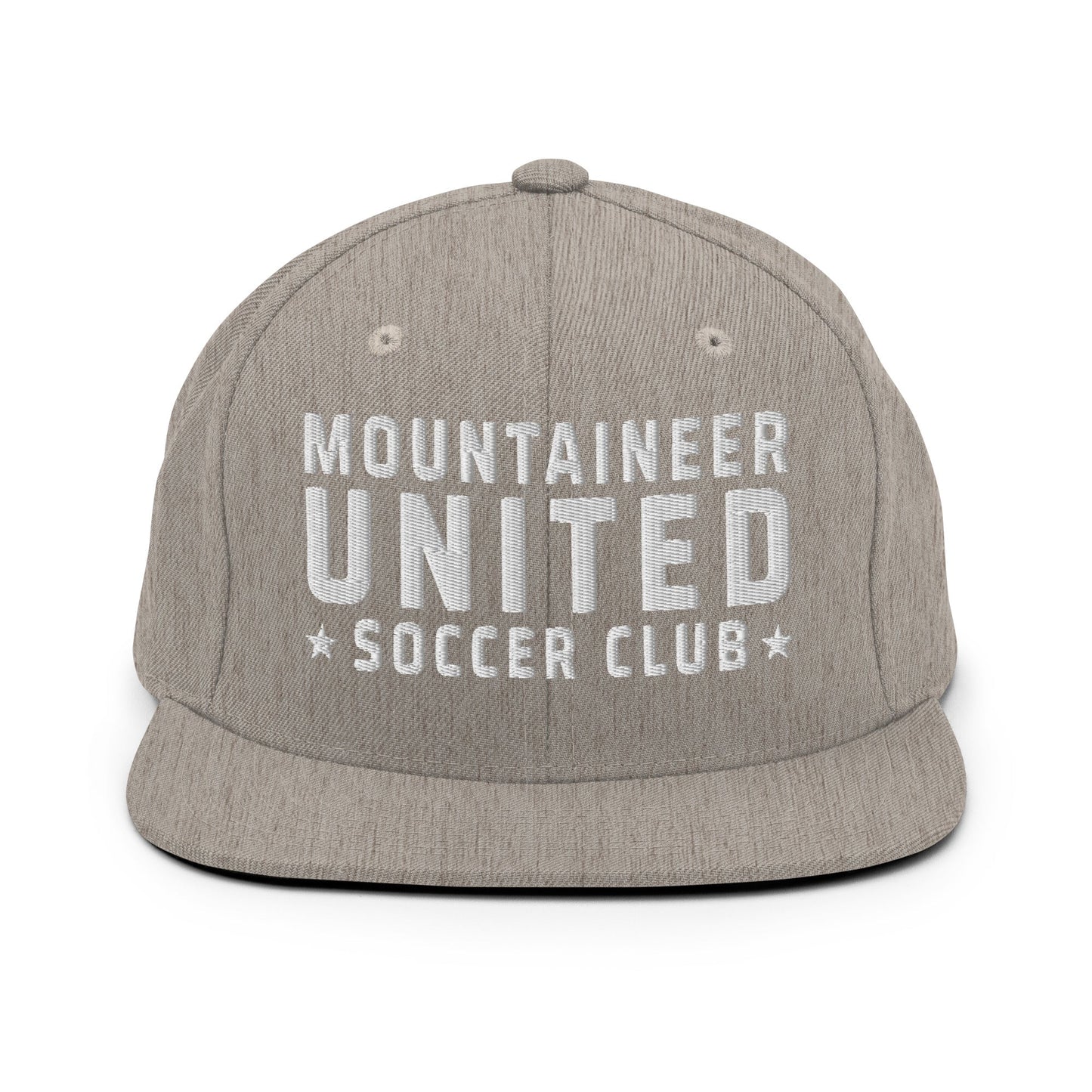 Snapback Hat | Mountaineer United Soccer Club | Alpine Crest Logo