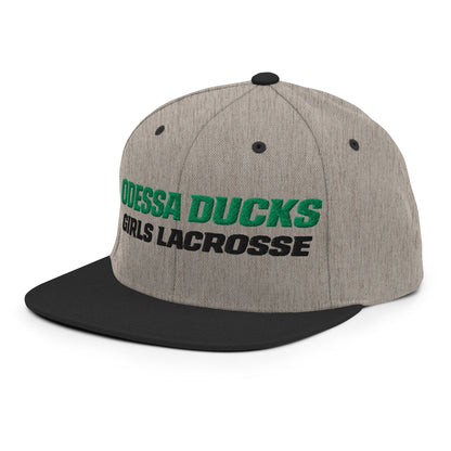 Snapback Hat | Odessa Girls Lacrosse | Duck Sticks Logo