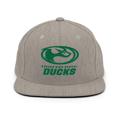 Snapback Hat | Odessa Girls Lacrosse | Ducks Green Logo