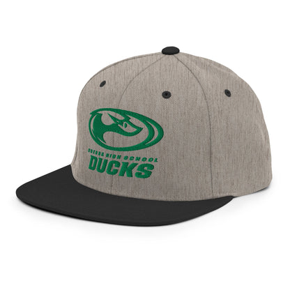 Snapback Hat | Odessa Girls Lacrosse | Ducks Green Logo