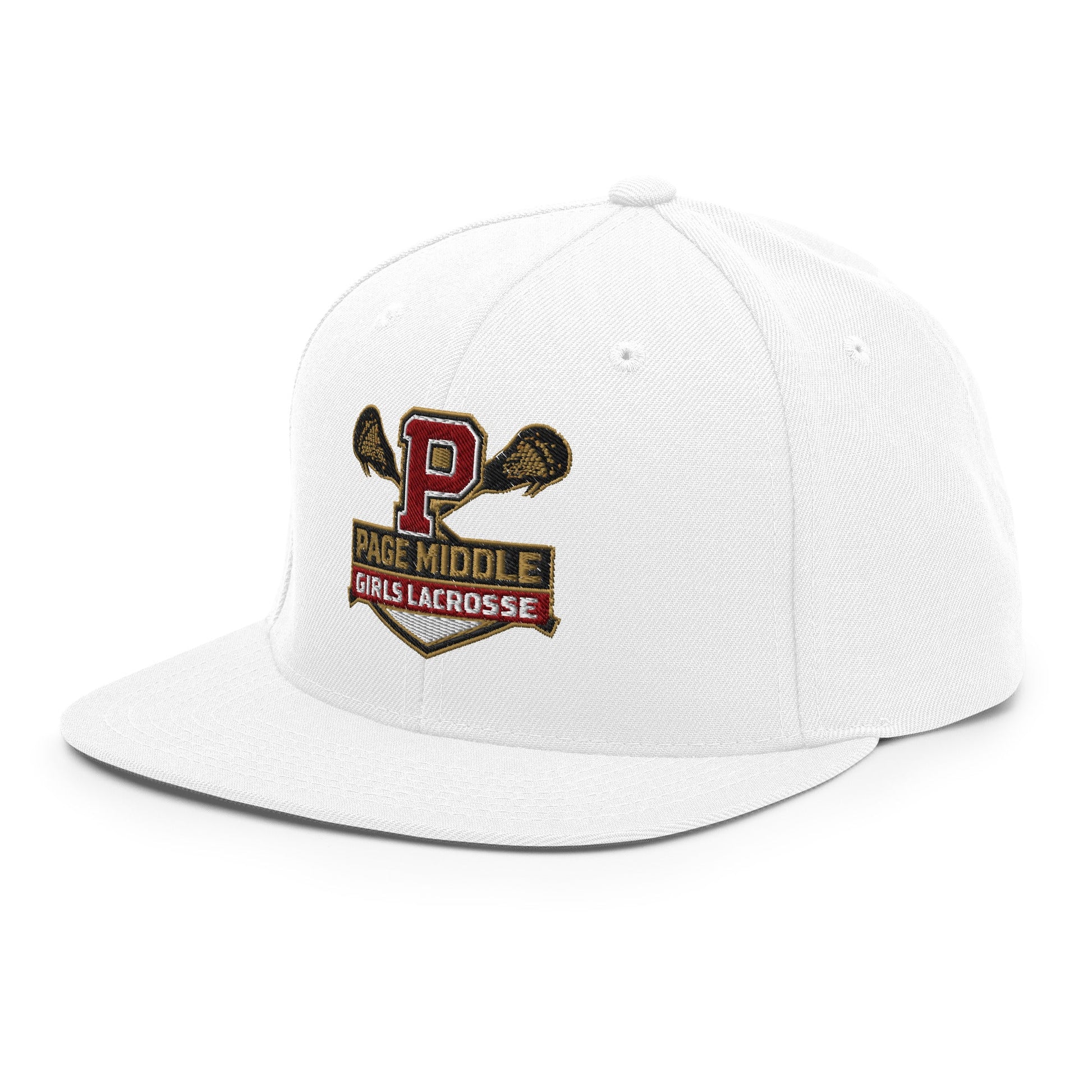 Snapback Hat | Page Middle Girls Lacrosse | Block P Logo