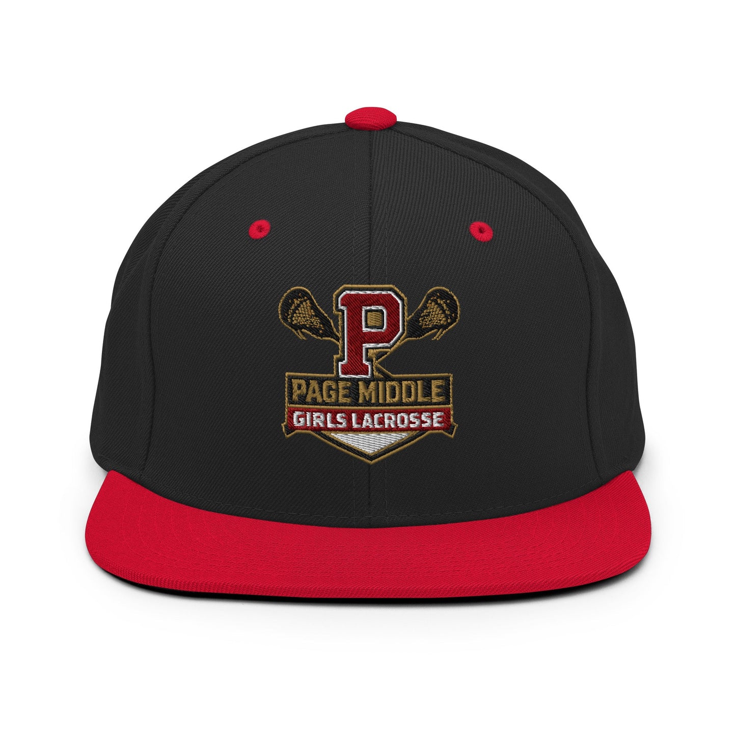 Snapback Hat | Page Middle Girls Lacrosse | Block P Logo
