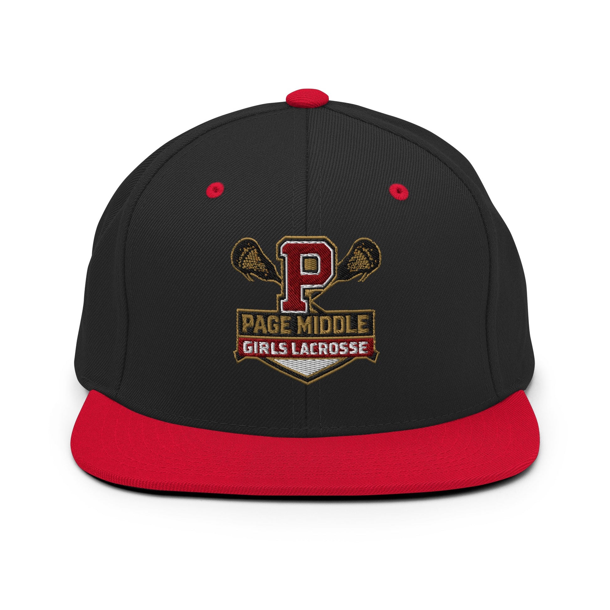 Snapback Hat | Page Middle Girls Lacrosse | Block P Logo