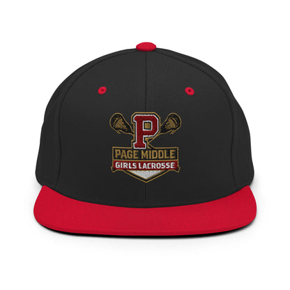 Snapback Hat | Page Middle Girls Lacrosse | Block P Logo