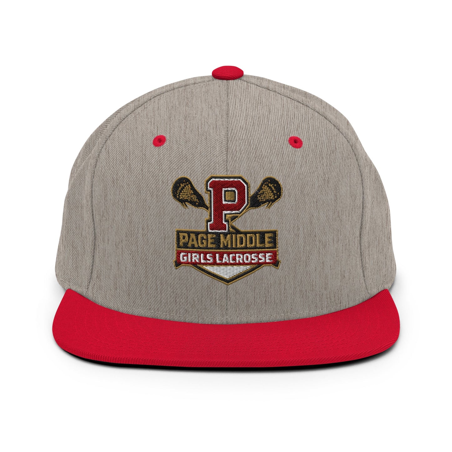Snapback Hat | Page Middle Girls Lacrosse | Block P Logo