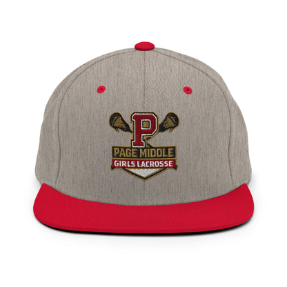 Snapback Hat | Page Middle Girls Lacrosse | Block P Logo