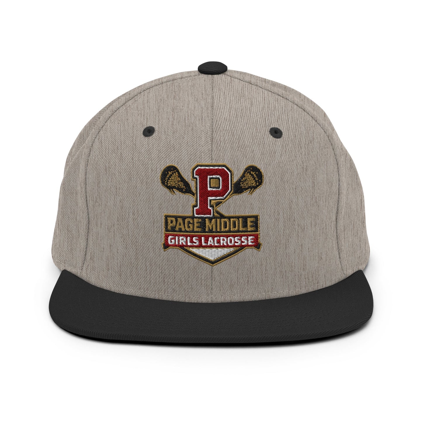 Snapback Hat | Page Middle Girls Lacrosse | Block P Logo