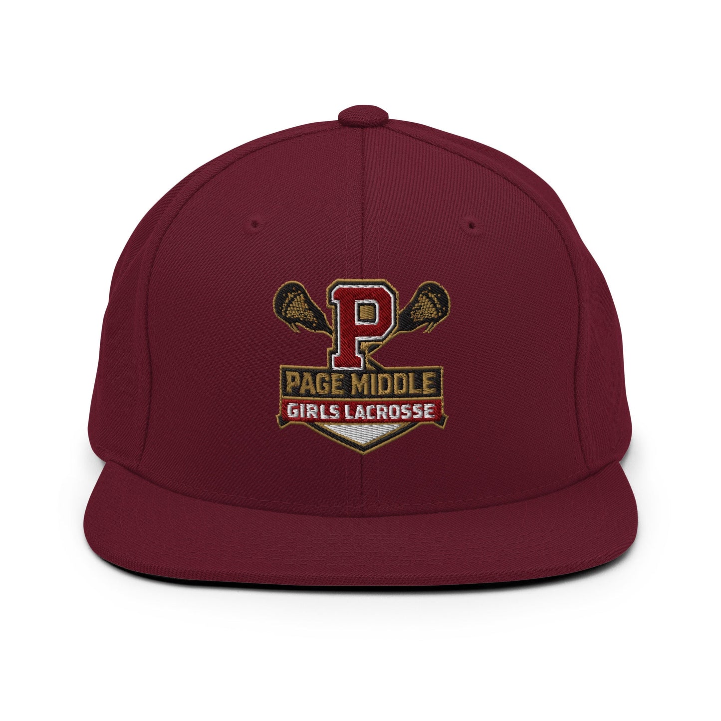 Snapback Hat | Page Middle Girls Lacrosse | Block P Logo