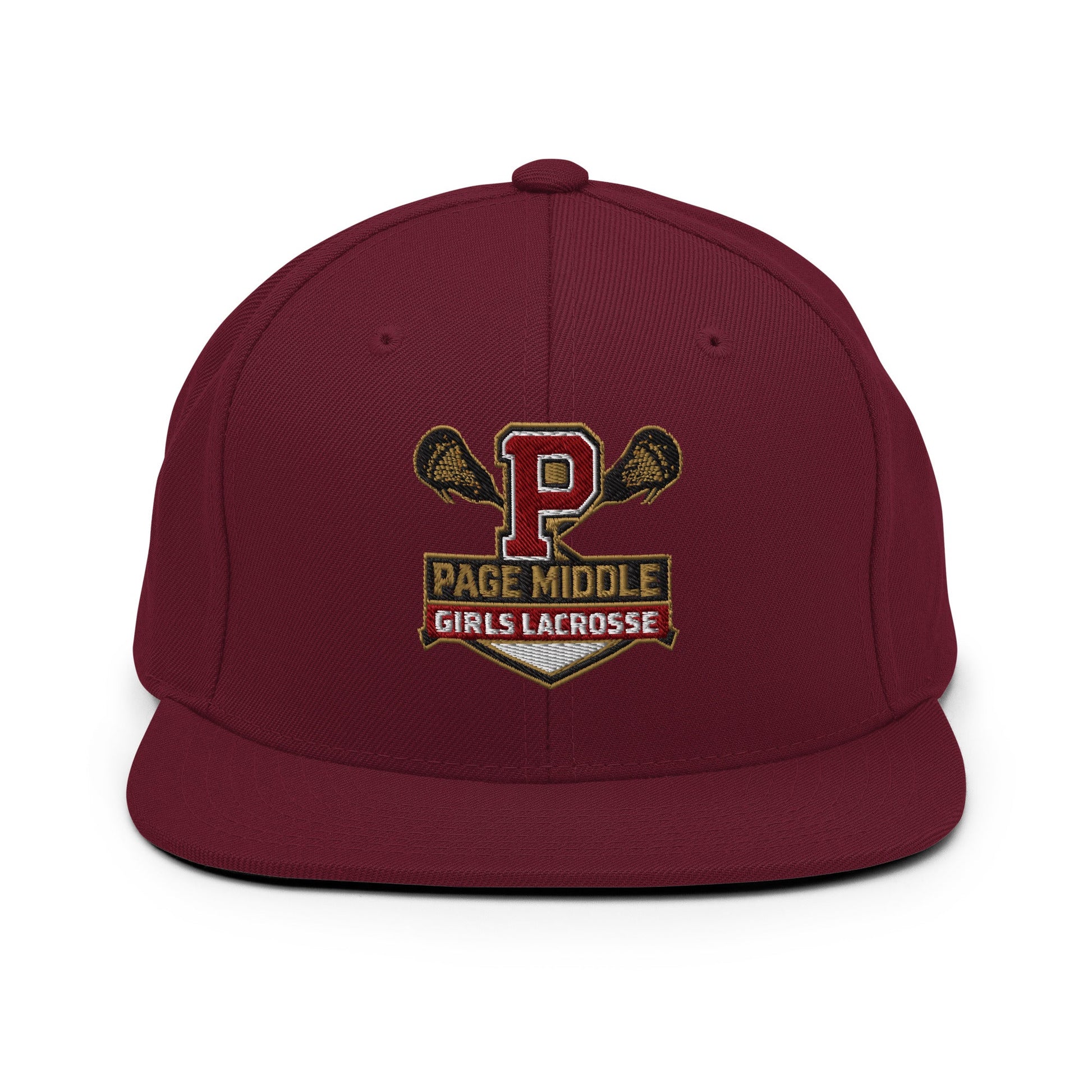 Snapback Hat | Page Middle Girls Lacrosse | Block P Logo