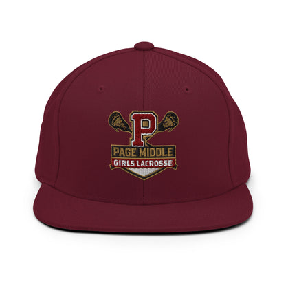 Snapback Hat | Page Middle Girls Lacrosse | Block P Logo