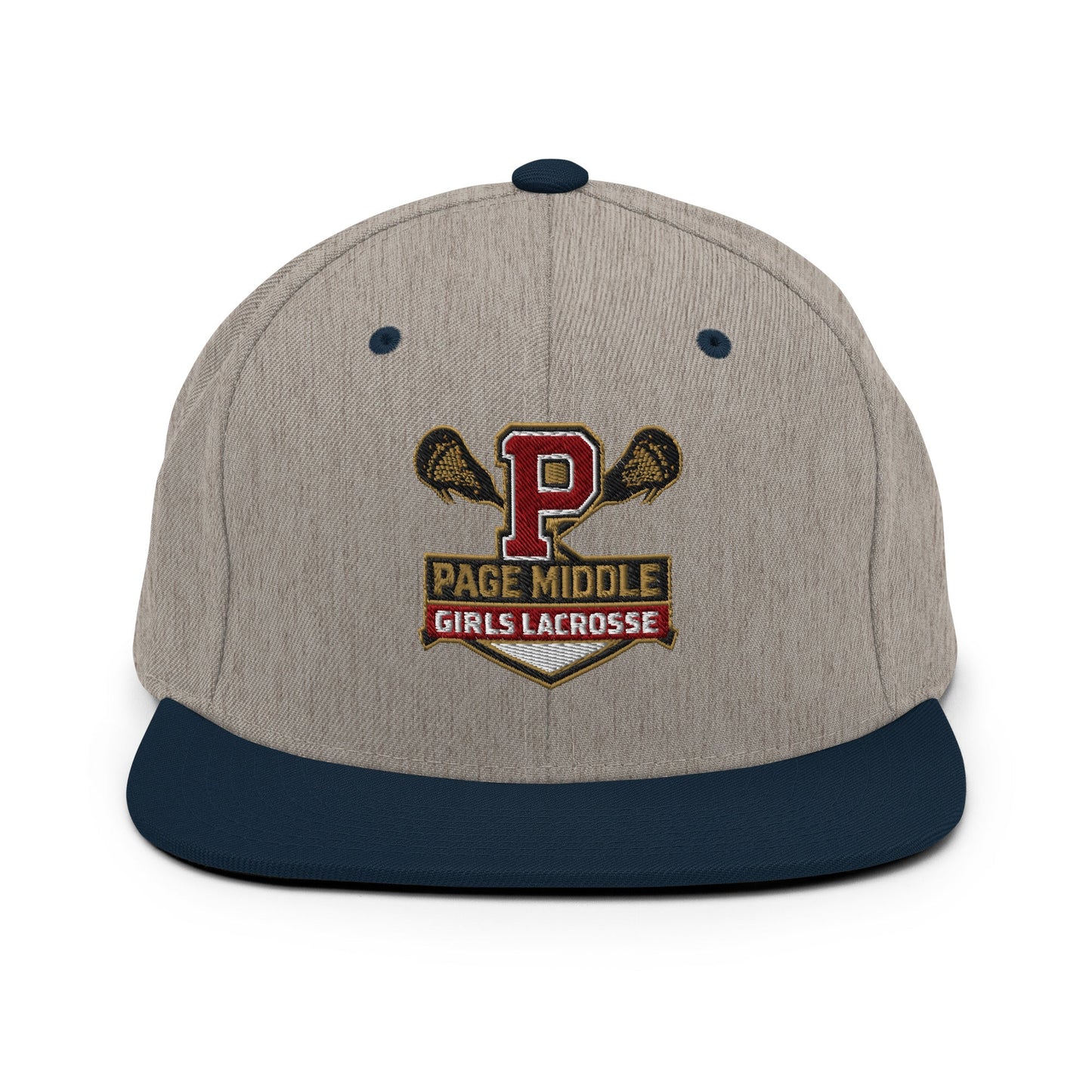 Snapback Hat | Page Middle Girls Lacrosse | Block P Logo