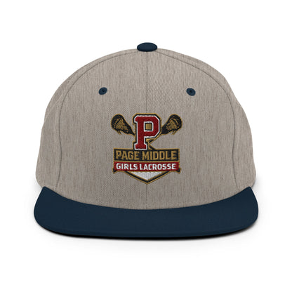 Snapback Hat | Page Middle Girls Lacrosse | Block P Logo