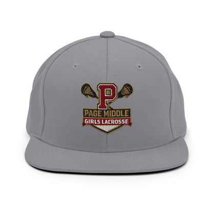 Snapback Hat | Page Middle Girls Lacrosse | Block P Logo