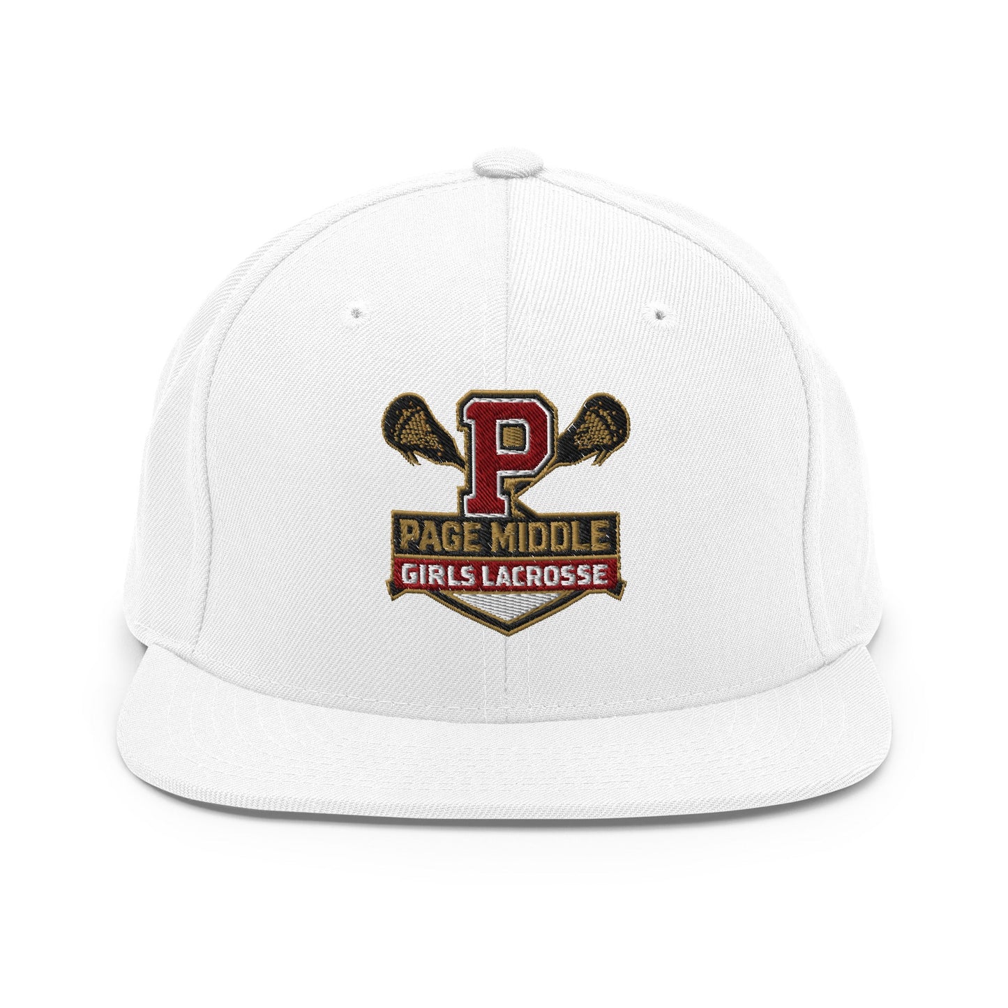 Snapback Hat | Page Middle Girls Lacrosse | Block P Logo