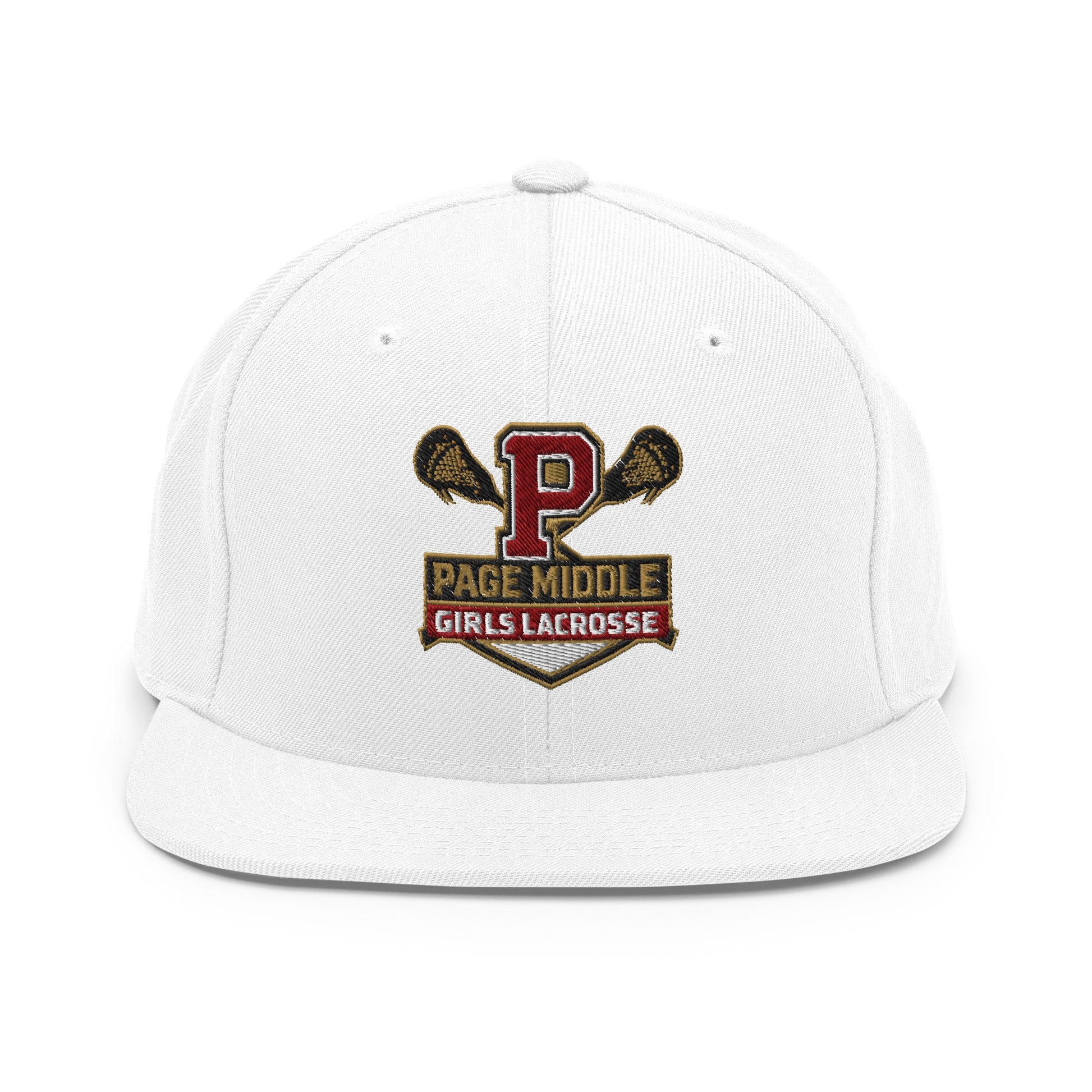 Snapback Hat | Page Middle Girls Lacrosse | Block P Logo