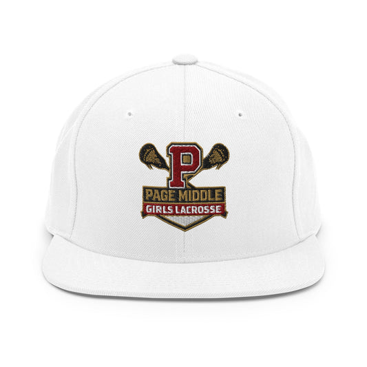 Snapback Hat | Page Middle Girls Lacrosse | Block P Logo