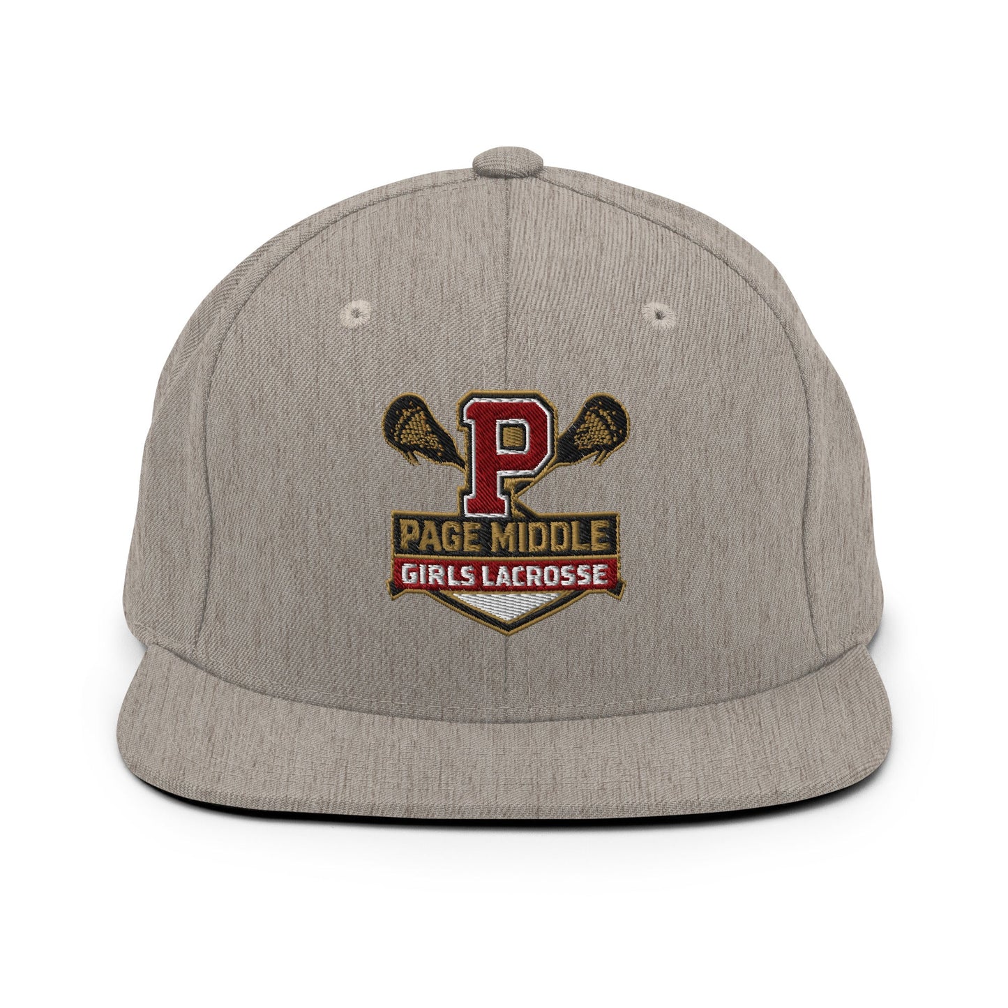 Snapback Hat | Page Middle Girls Lacrosse | Block P Logo