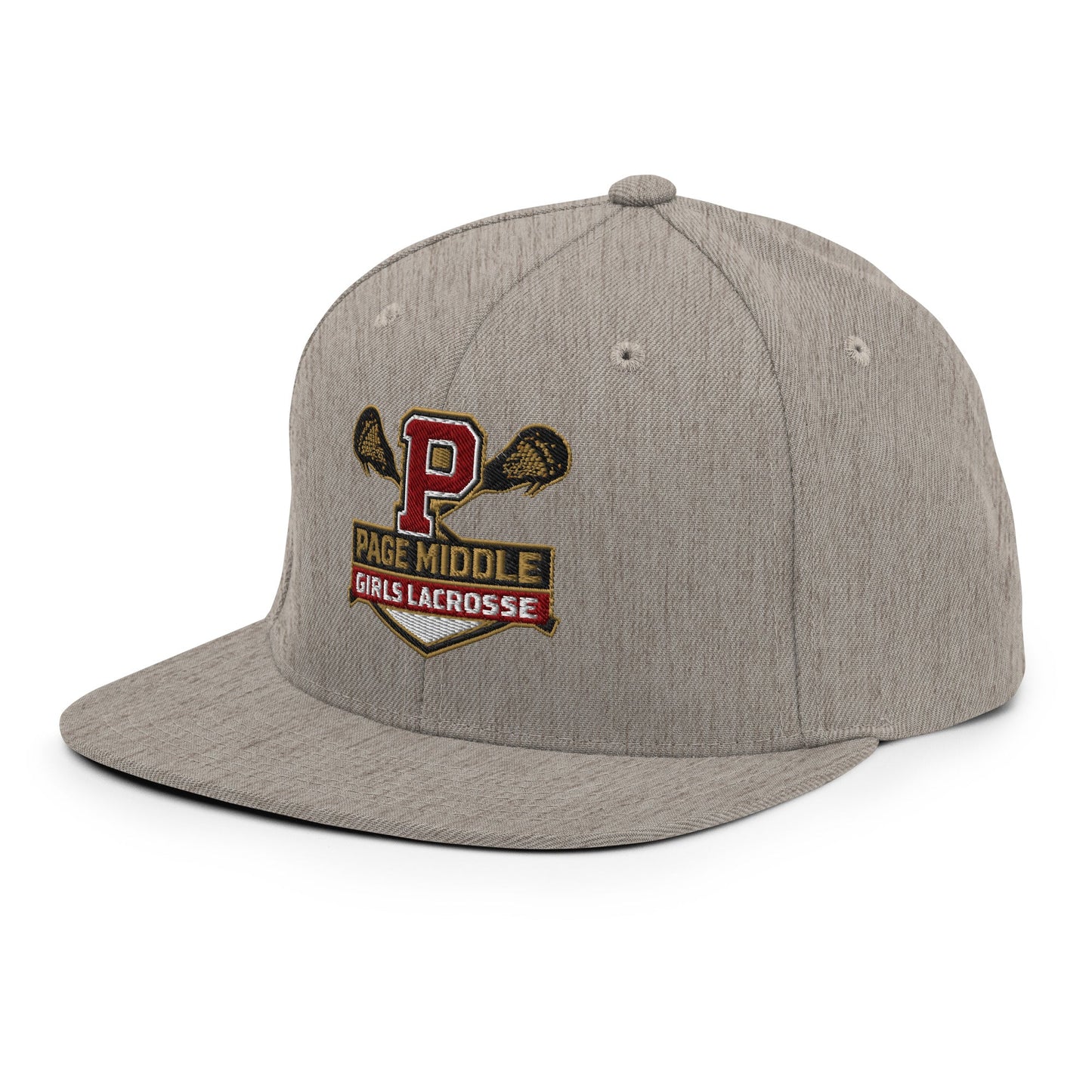Snapback Hat | Page Middle Girls Lacrosse | Block P Logo