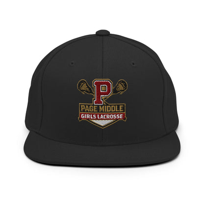 Snapback Hat | Page Middle Girls Lacrosse | Block P Logo