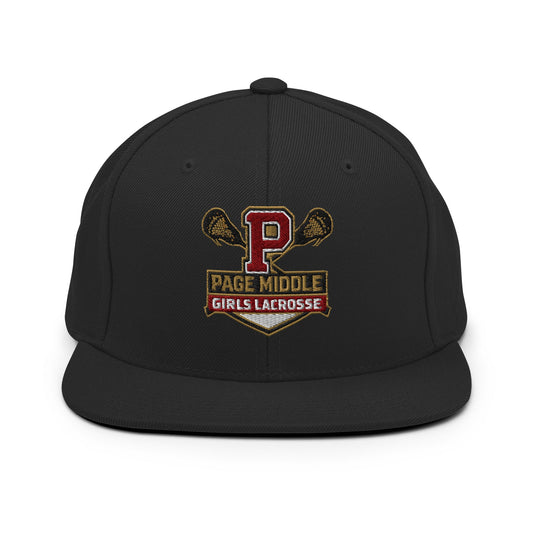 Snapback Hat | Page Middle Girls Lacrosse | Block P Logo
