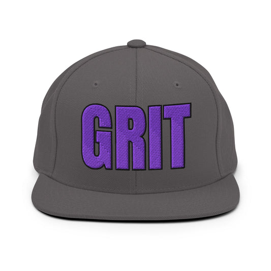 Snapback Hat | Pure Grit Softball | Purple Logo