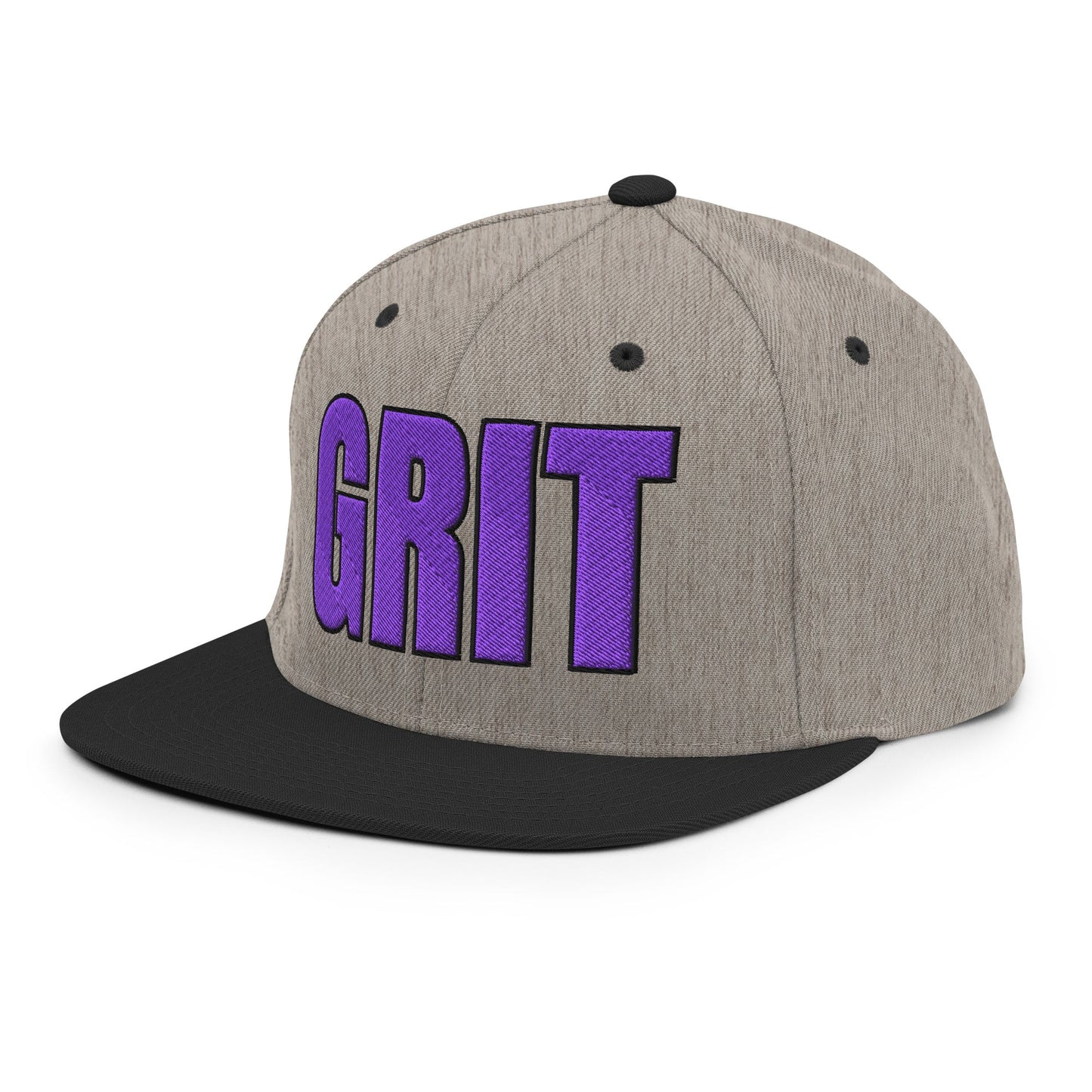 Snapback Hat | Pure Grit Softball | Purple Logo