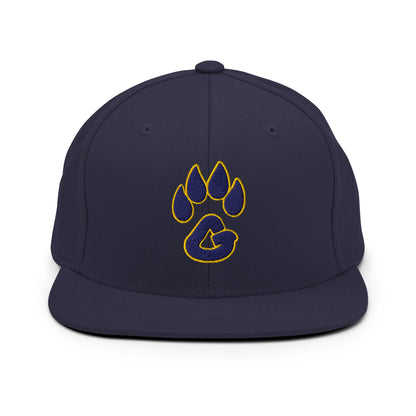 Snapback Hat | Rutherford County Grizzlies Football | Paw Print Logo