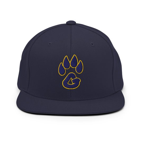 Snapback Hat | Rutherford County Grizzlies Football | Paw Print Logo