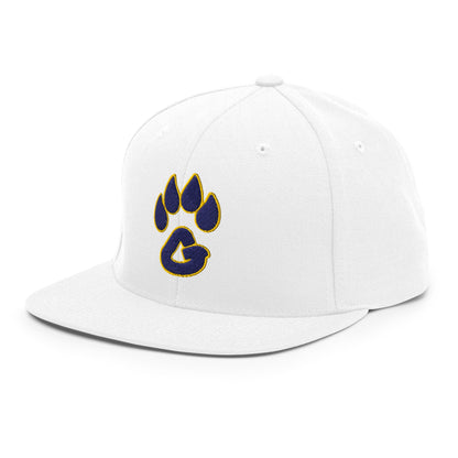 Snapback Hat | Rutherford County Grizzlies Football | Paw Print Logo