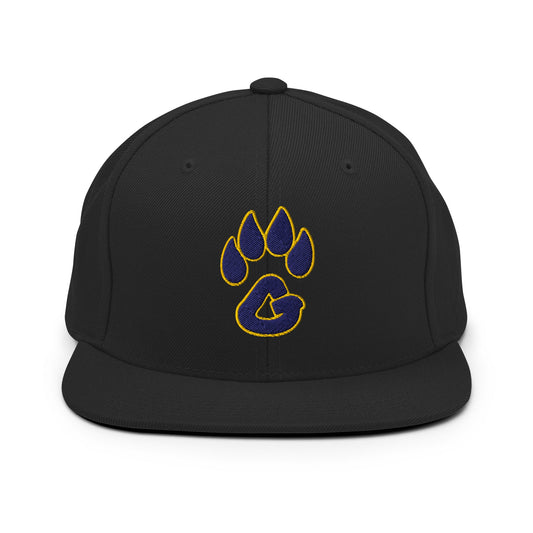 Snapback Hat | Rutherford County Grizzlies Football | Paw Print Logo