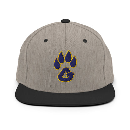 Snapback Hat | Rutherford County Grizzlies Football | Paw Print Logo