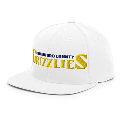 Snapback Hat | Rutherford County Grizzlies Football | Script Logo
