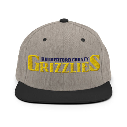 Snapback Hat | Rutherford County Grizzlies Football | Script Logo