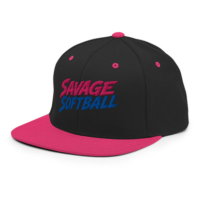 Snapback Hat | Savage Softball | Mascot Logo