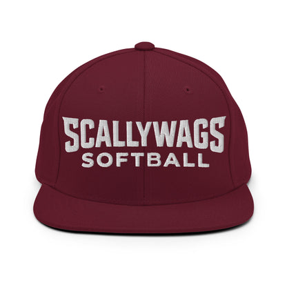 Snapback Hat | Scallywags Softball | Modern Script Logo
