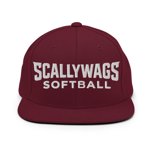 Snapback Hat | Scallywags Softball | Modern Script Logo