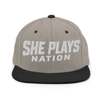 Snapback Hat | She Plays Nation | Script Logo