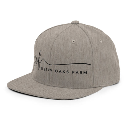 Snapback Hat | Sleepy Oaks Farm | Script Logo