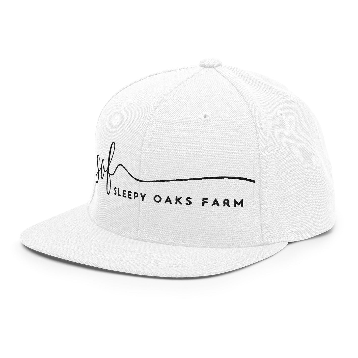 Snapback Hat | Sleepy Oaks Farm | Script Logo