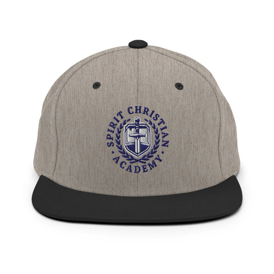 Snapback Hat | Spirit Christian Academy | Navy Script Logo